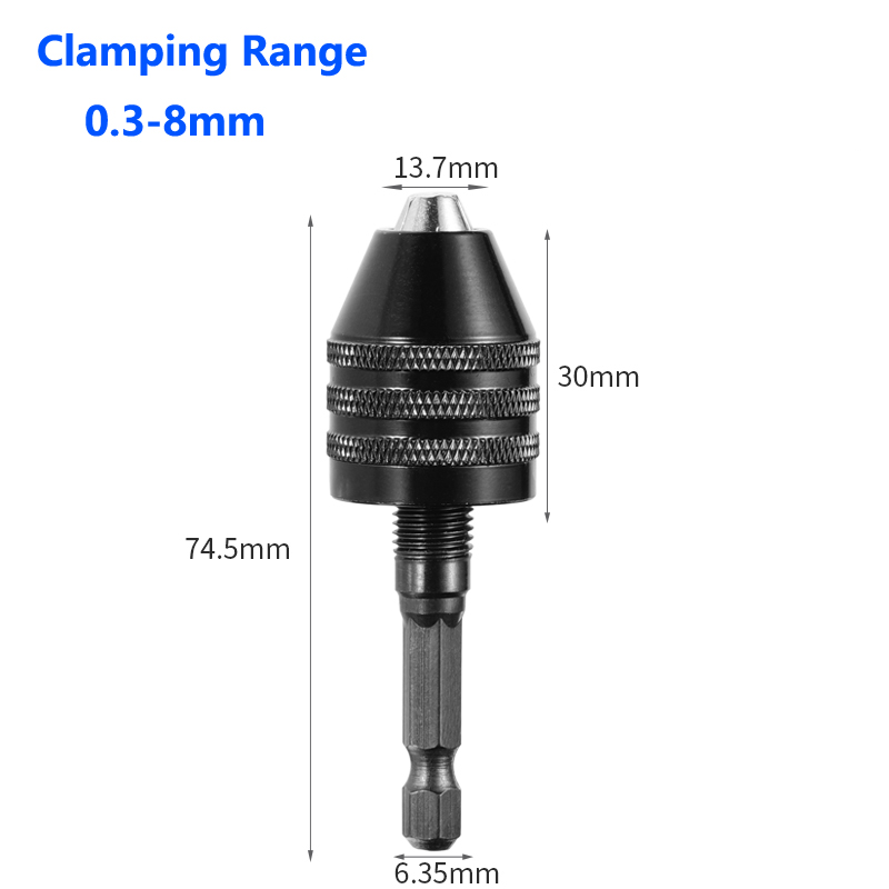 Bohrfutter Keyless Schraubendreher Schlagschrauber Adapter Elektrische Micro Motor Klemme Mini Chuck Fixture Hex Schaft Bohrer Bits Adapter: Rot
