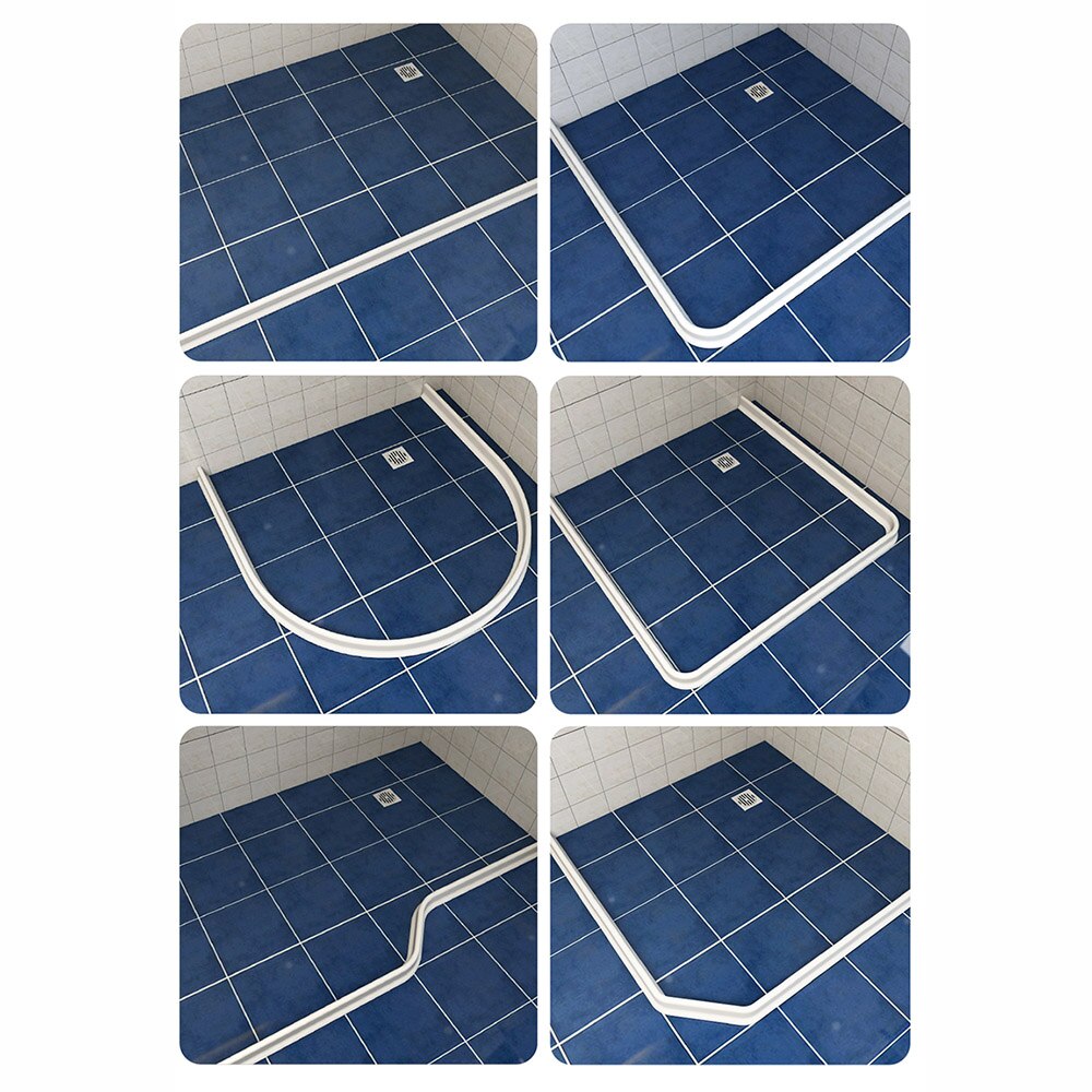 NICEYARD Bathroom Kitchen Water Stopper Silicone Water Barriers Floor Partition Strips Dry and Wet Separation Flood Barrier