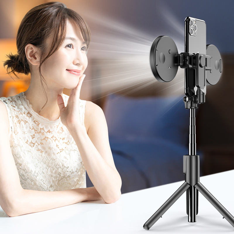 Wireless Bluetooth Compatible Selfie Stick with Led Ring Light Foldable Tripod Monopod For iPhone Xiaomi Huawei Android Tripod