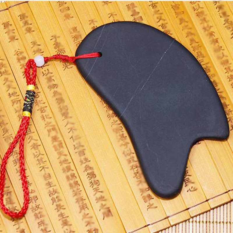 Gua sha werkzeug Natürliche Meteorit Schaben Bord Gesicht Massagegerät Gesichts Schaber Schönheit Beine Körper Allgemeinen Rippe Massage Meridian Stock