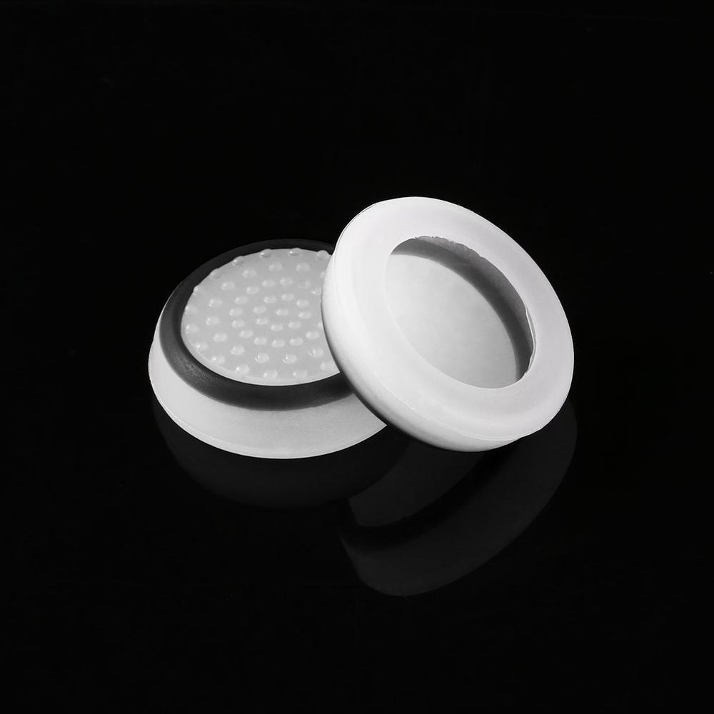 4 pcs Silicone Analog Thumb Stick Grips Cover for PlayStation 4 PS4 Pro Slim for XboxController Thumbstick Caps for Xbox One: white-black