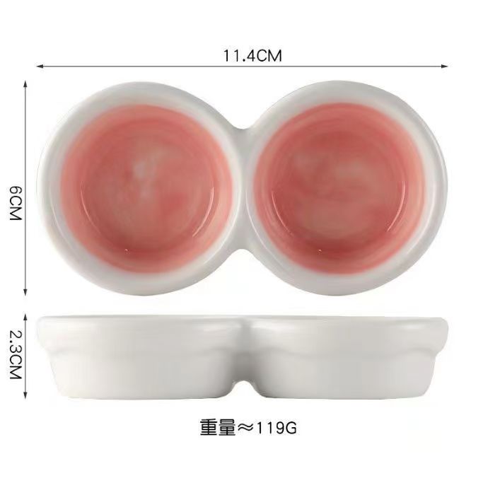 Hamsterin keraaminen syöttökuppi ruokakuppi pieneläinten vesiruoka ruokintakuppi gerbiilille chinchillalle rotta fretti siili: Moni