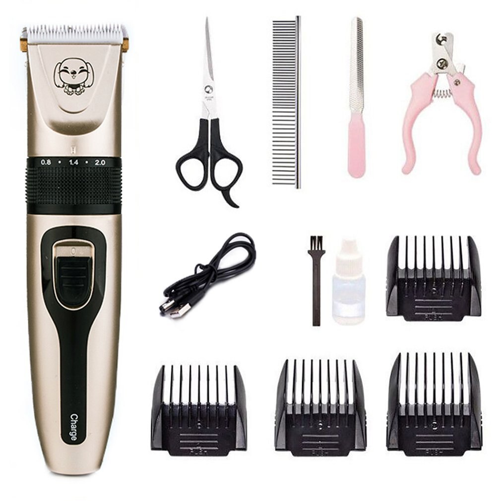 Pet dog electric clipper shaver S700 ABS trimming haircut artifact Ceramic head Strong momentum: Green