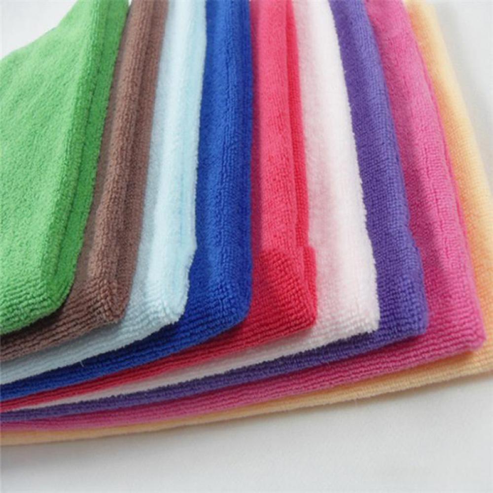 10pcs Kleurrijke Zachte Vierkante Snoep Kleur 25*25cm Microfiber Rustgevende Katoen Gezicht Handdoek Reiniging Wassen Doek keuken Tool