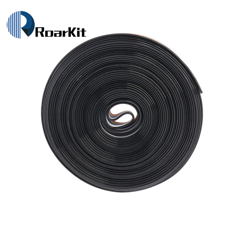ribbon cable 10 WAY Flat Color Rainbow Ribbon Cable wire Rainbow Cable 10P ribbon cable 1.27MM pitch 5meters/lot