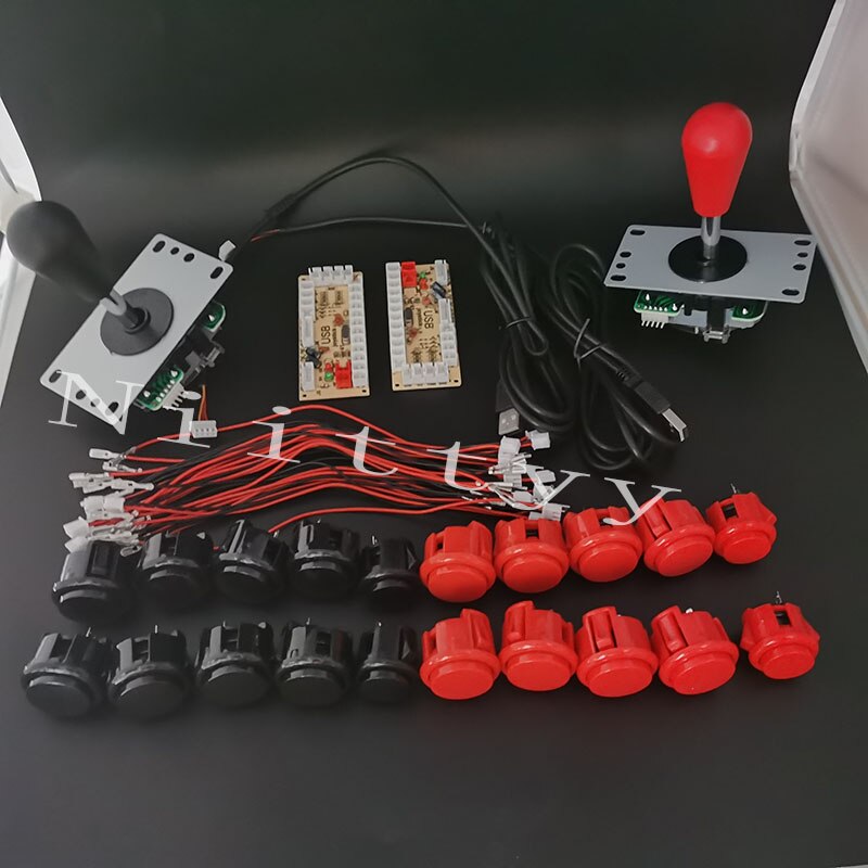 Ovale Bal Arcade Joystick Diy Kit Nul Vertraging Arcade Diy Kit Usb Encoder Om Pc PS3 Arcade Sanwa Push Knoppen voor Arcade Mame: 8