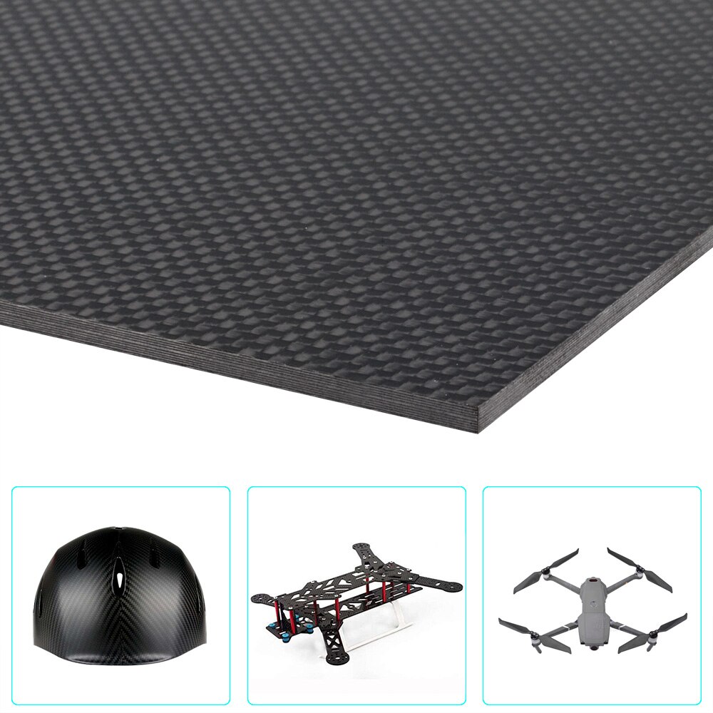 Pannello In Fibra Di Carbonio 3K - 5mm Spessore, 100x150mm - Per Drone E Modellismo