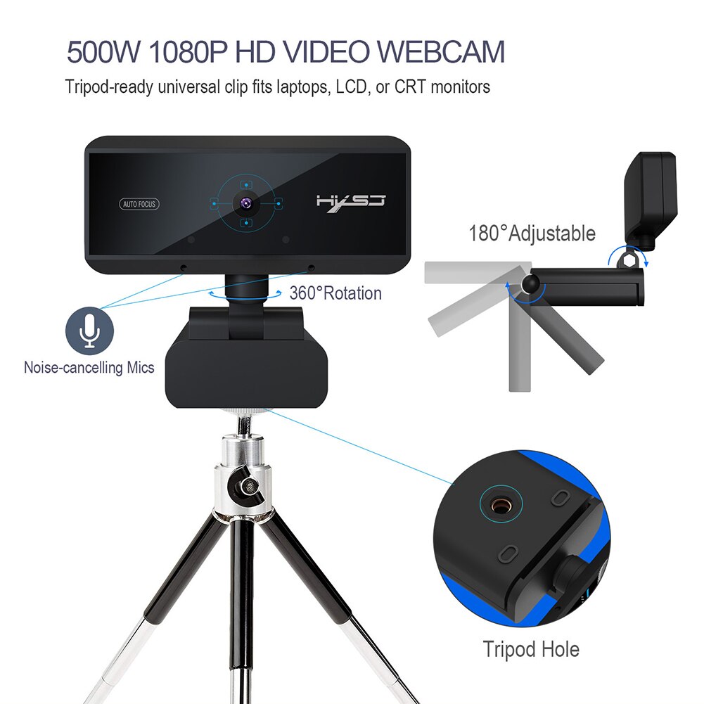 USB HD Il Mic Webcam Supporta 720P/ 1080P Video Parlare ABS Web Cam 5 Milioni di Pixel Ad alta definizione Della Macchina Fotografica Per Il Computer