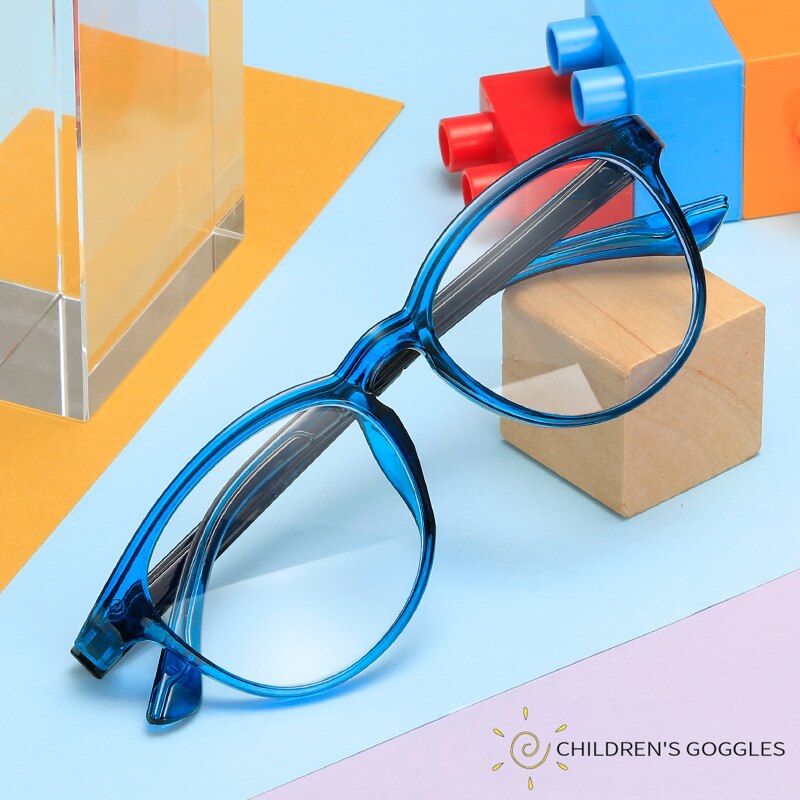 Seemfly-gafas antirayos azules para bebés, gafas de seguridad para niños, gafas de computadora con espejo liso, lentes transparentes para niños