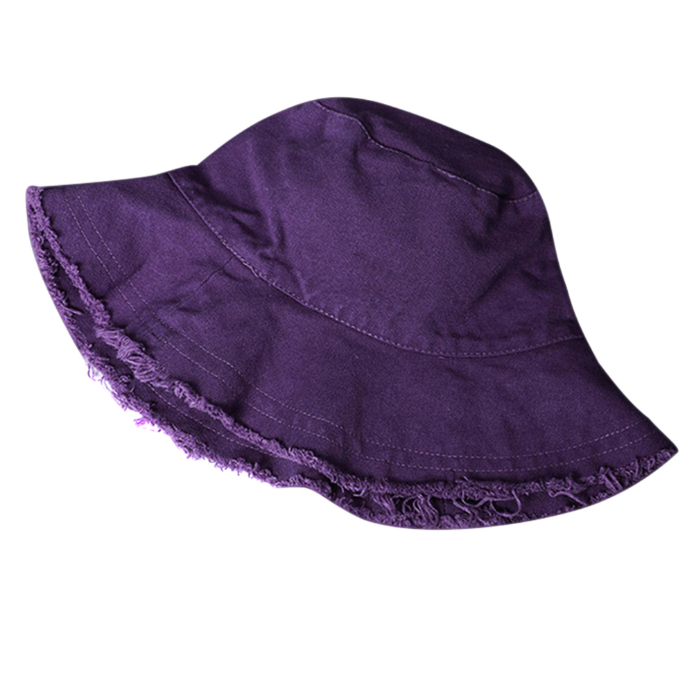 Kvinder solhat bred skygge bøttehætte åndbar til sommer strand udendørs als 88: Lilla
