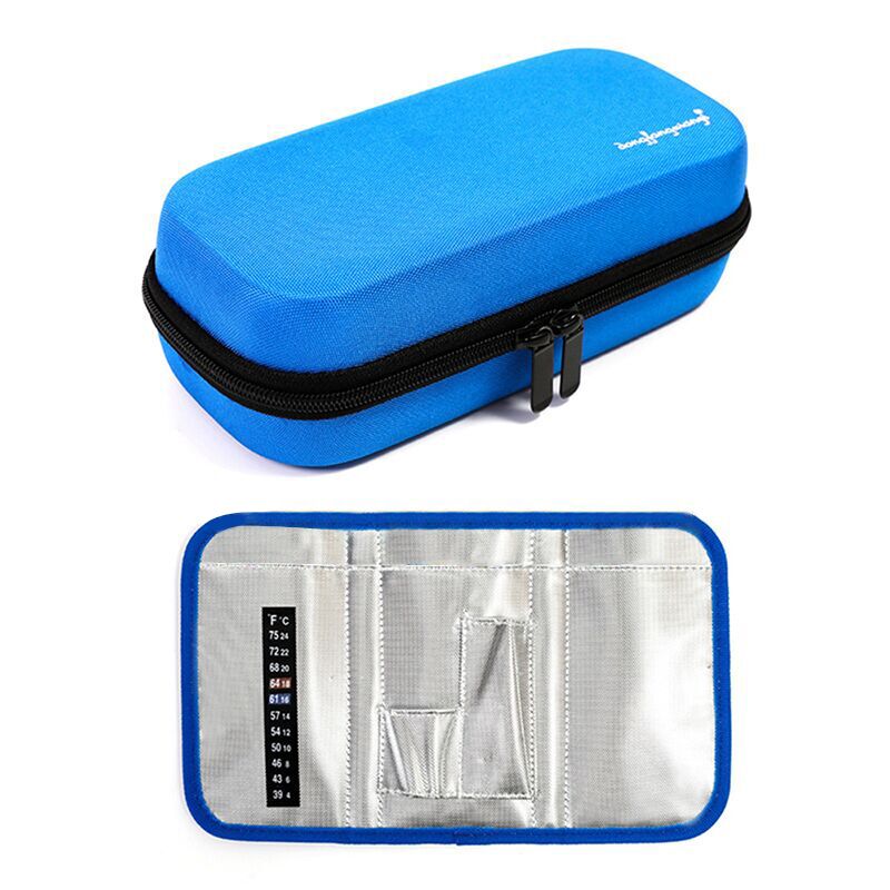 Bolsa de armazenamento de insulina, bolsa protetora de eva para viagem, de bolso, para refrigeração de medicamentos, diabetes e pessoas
