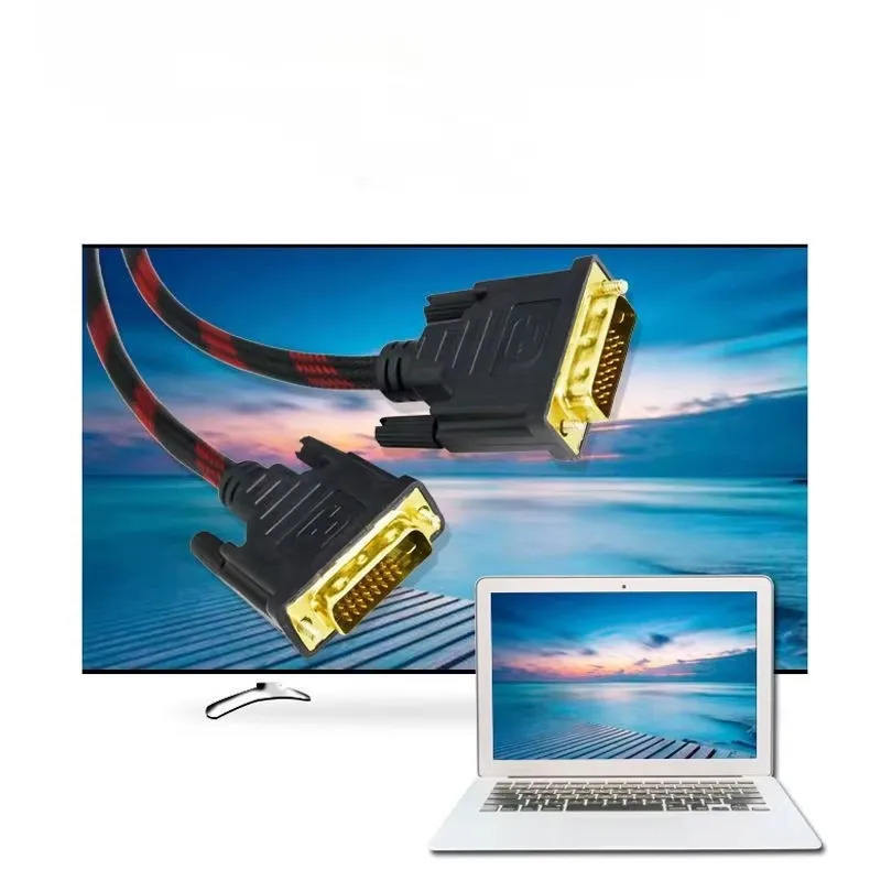 Cablu video dvi 24 1 dvi-d de înaltă definiție pentru monitor de computer, tv, proiector, 1.5m/3m/5m opțiuni de lungime disponibile