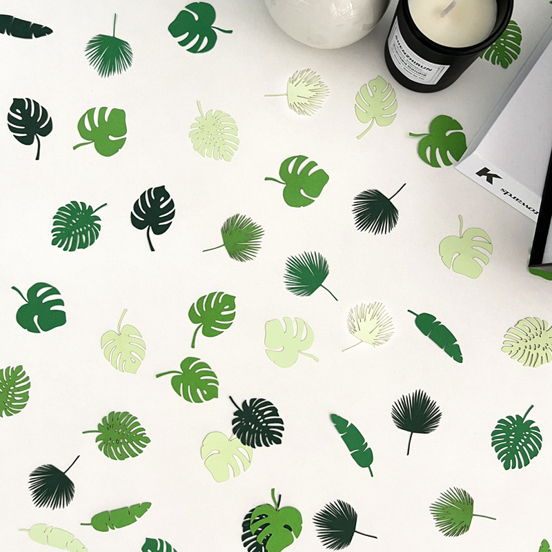 100 stk/pakning skilpaddeblad tropisk grønn plante bryllupspledd borddekorasjon rekvisitter