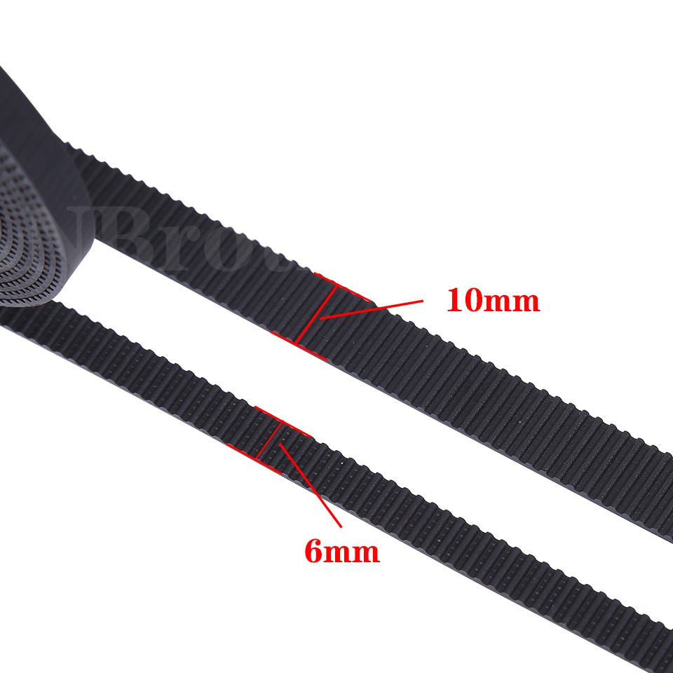 5m/10m//20m/50m/lot GT2-6mm / 10mm open timing belt GT2 belt Rubber Aramid Fiber cut to length for 3D printer