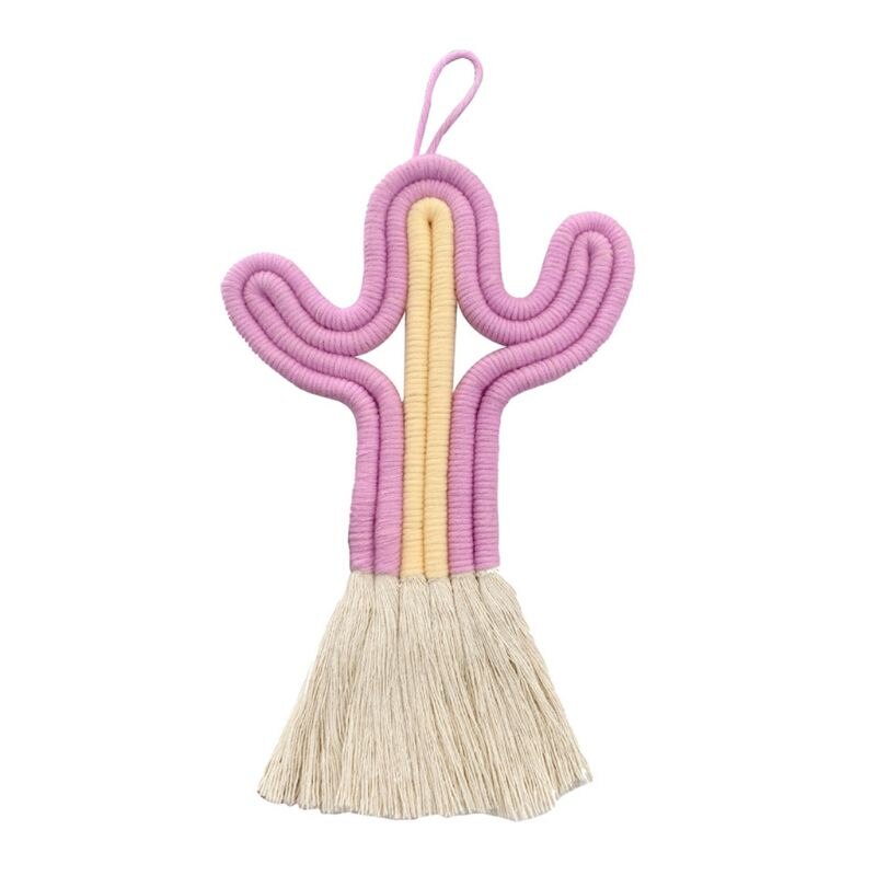 Kaktus hengende dekorasjoner håndlagde veveplanter barnerom vegg hjem ornament