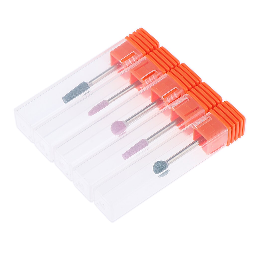Acrylic Gel Nail Art Polishing Removal Tools Electric Drill Bit Set 5 Pieces