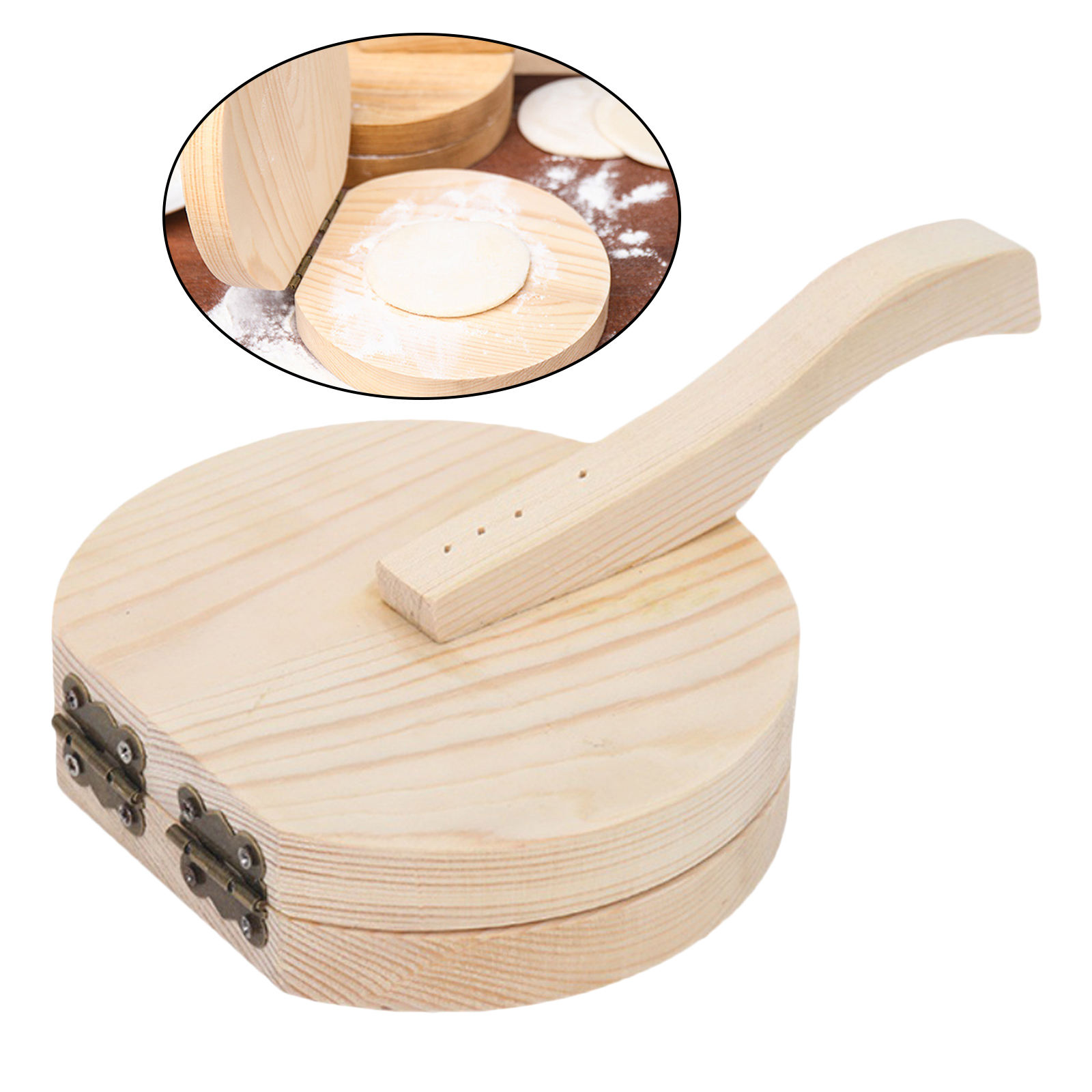 Houten Deeg Presser Pizza Pannenkoek Tortilla Pie Knoedel Wrappers Drukken Tool Biscuit Gebak Maker Voor Bakken Gadget Levert