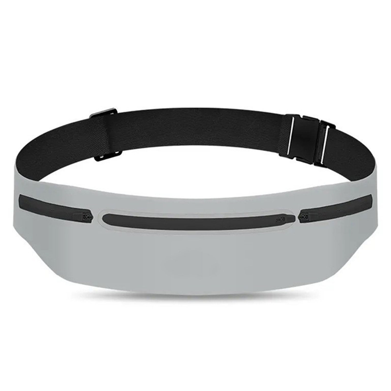 Waterdichte hardloopheuptas Verstelbare riem Heren Dames Slanke hardlooptassen Draagbare buitenkant Joggen Gym Sport Mobiele telefoon: zwarte kleur