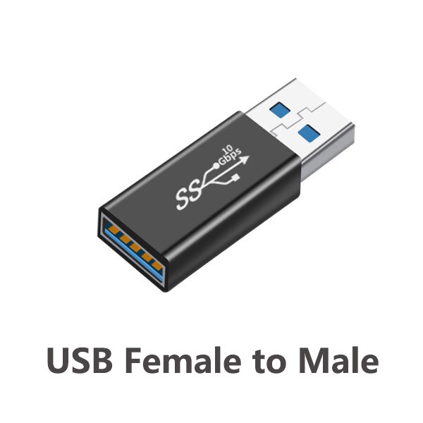 USB3.1 Micro usb Type-c 2 in 1 otg Plug jack Power Connector Charging Adapter Type-C Extension Cable for Laptop Tablet Phone: black
