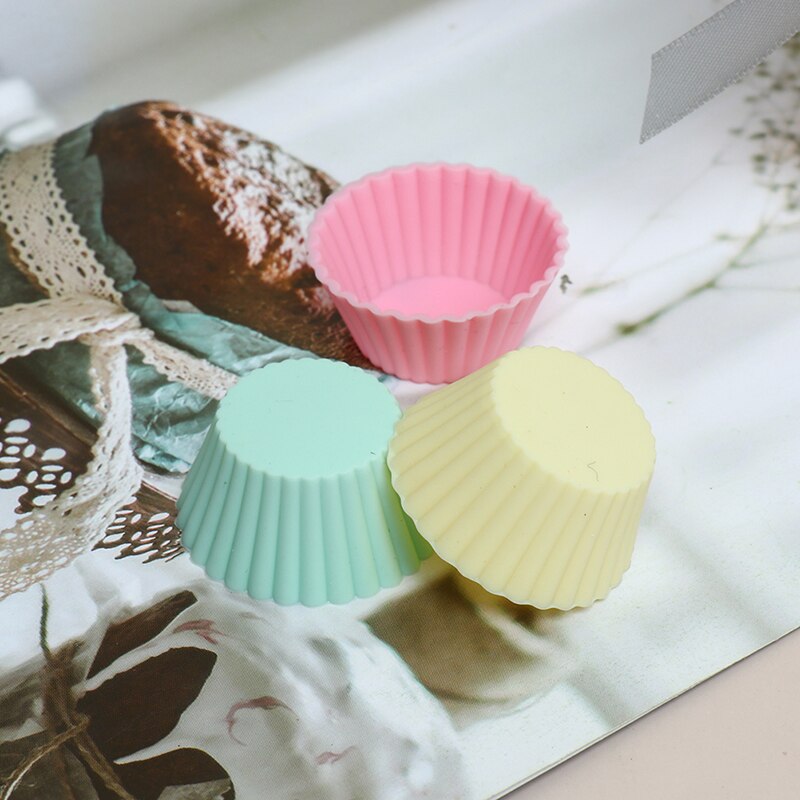 12 Stuks Siliconen Cake Cupcake Cup Cake Tool Bakvormen Bakken Siliconen Mal Cupcake En Muffin Cupcake Voor Diy Door Willekeurige kleur