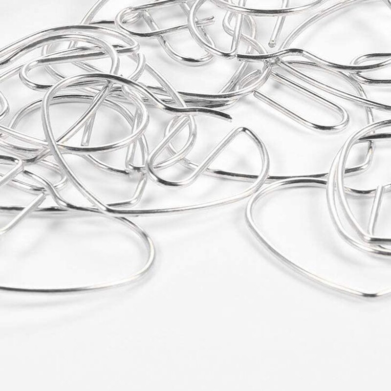 Lot De 100 Trombones En Forme De Cœur Colorés - Acier Inoxydable, Pour Bureau, Classe, Organisation Créative
