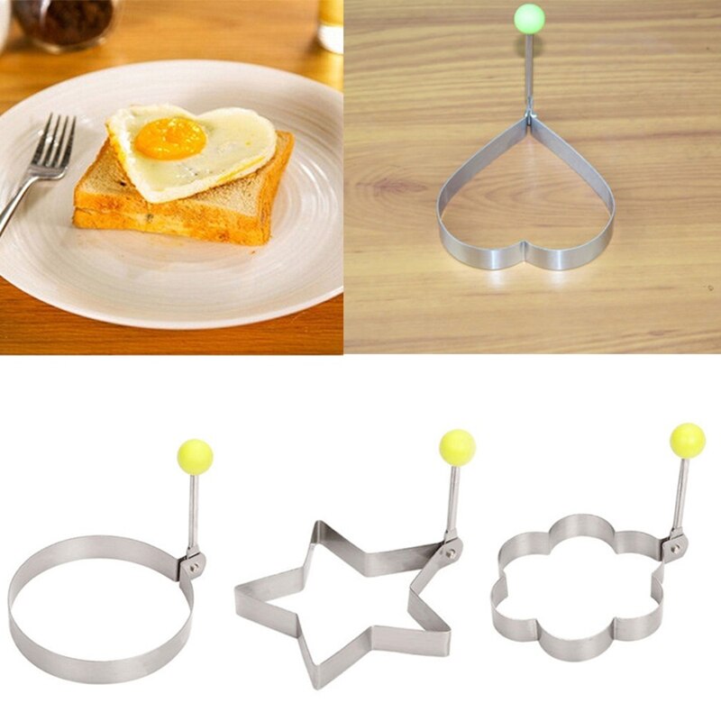 1 Uds., accesorios de cocina, molde para panqueques de huevo frito de acero inoxidable, decoración con forma de verduras y frutas, utensilios de cocina