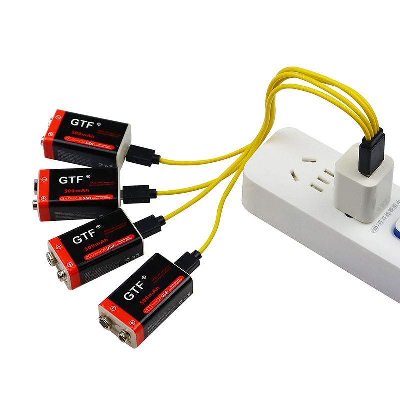 9V 500mAh li-ion Rechargeable battery Micro USB Batteries 9 v lithium for Multimeter Microphone Toy Remote Control KTV use