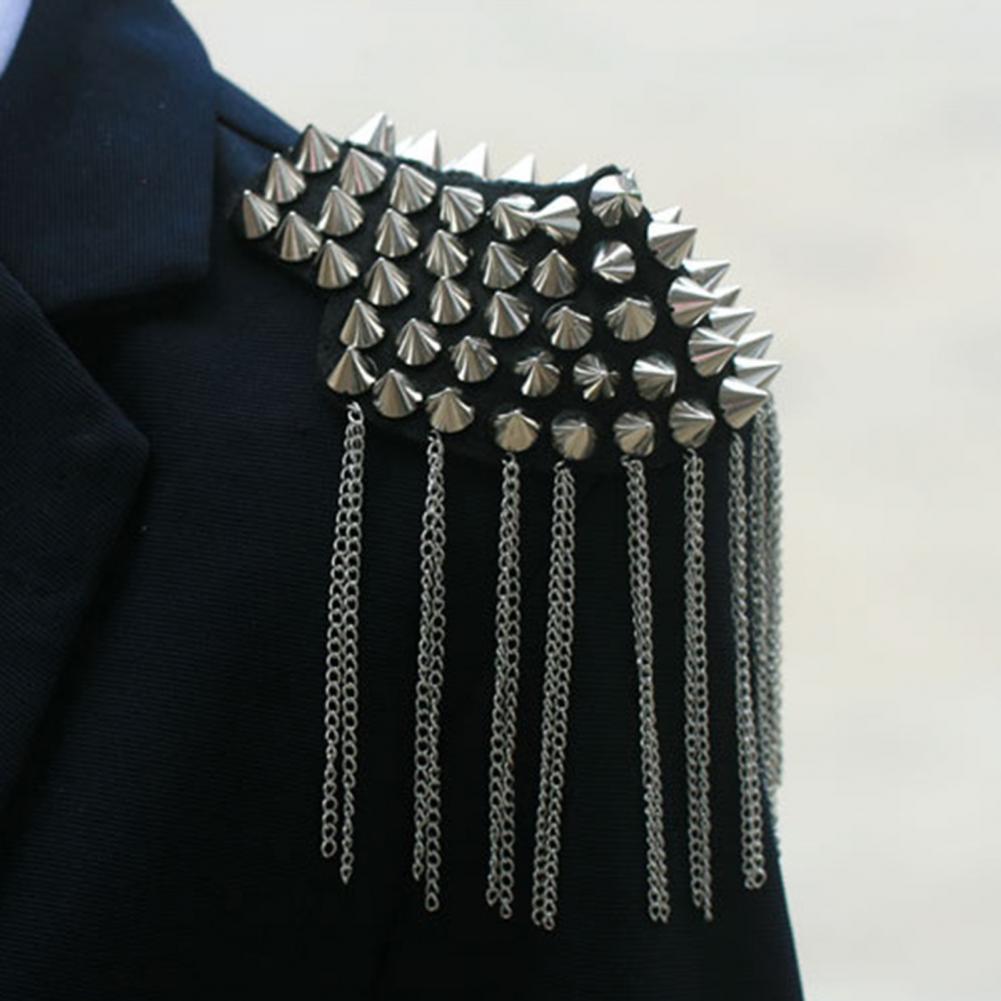 Jahrgang Schulter Brosche Zubehör Quasten Punk Schmuck Jahrgang Fransen Epaulette Schulter Abzeichen Kleidung Dekor