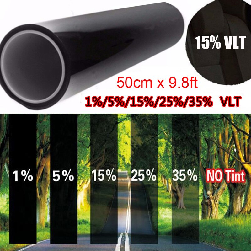 Pegatina de 50*300cm para ventana de coche, parasol de cristal, resistente a los arañazos, película teñida para ventanas, película tintada de ventana de coche, PET