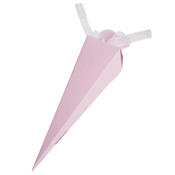 Ijs Tip Cone Triple-gedreven Snoep Doos Pack met Hand Ceremonie Bruiloft Doos: Pink