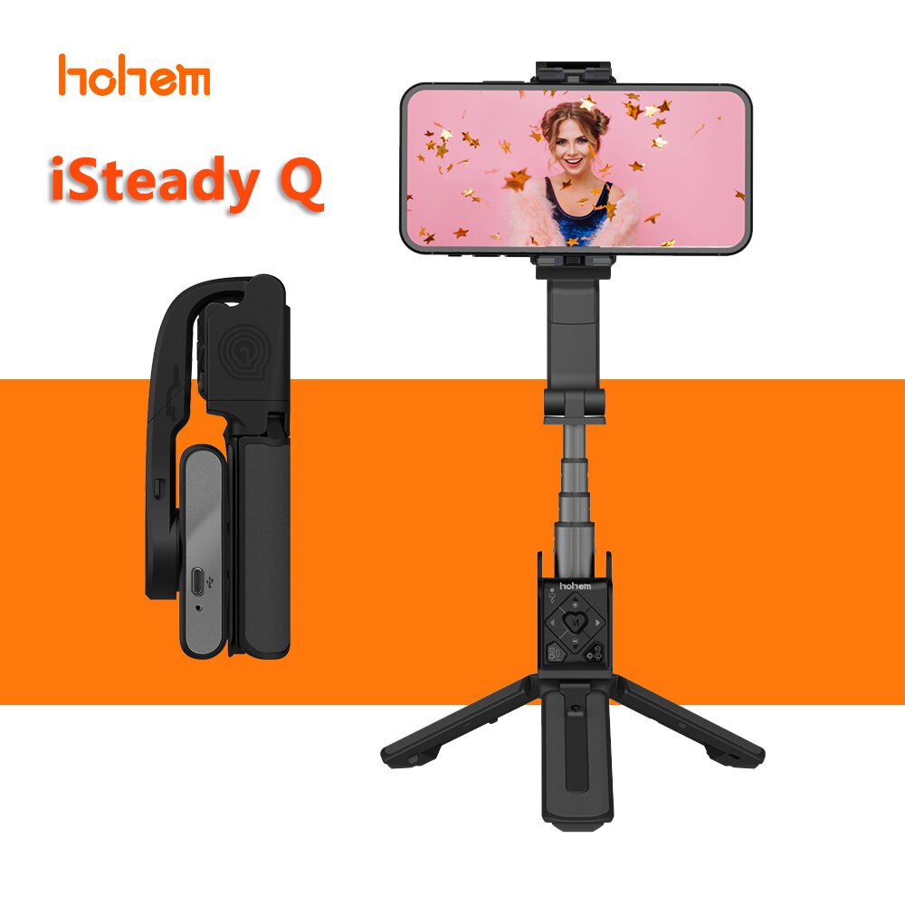 Hohem iSteady Q Stabilizer for iPhone Android Phone 360 Face Tracking Rotating Stabilizer Smartphone Anti-shake Gimbal Handheld