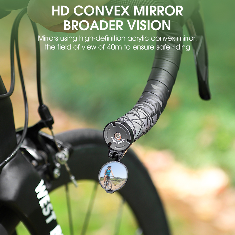 WEST BIKING Mini Handlebar Mirror for Bicycle Universal Adjustable Rotate 16-22mm MTB Road Bike Rearview Mirror Bike Accessories