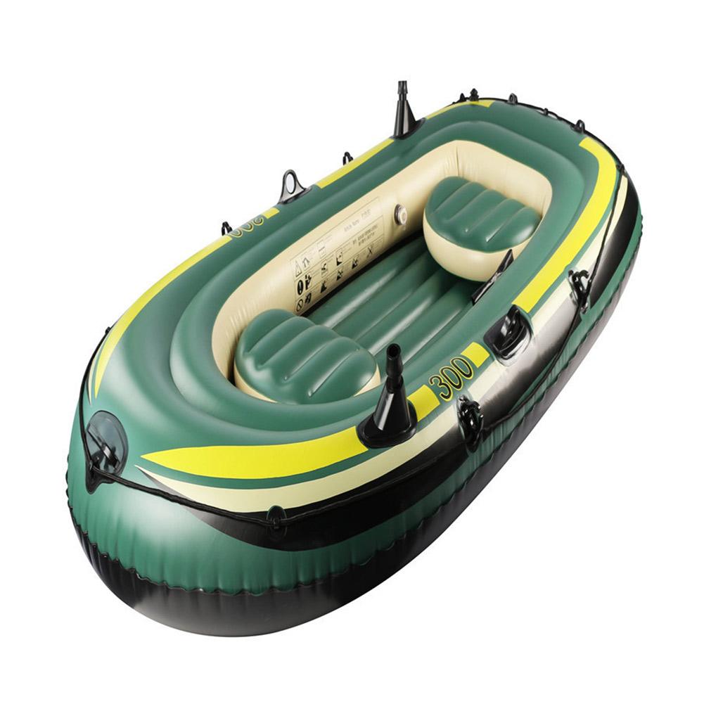Inflatable Boat Set Heavy Duty Waterproof Long-lasting Anti-sun Foldable Fishing Air Kayak Canoe Set For 3 Person: B