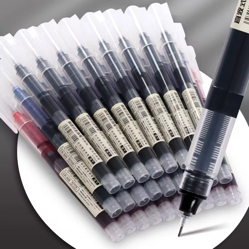 10Stck Prüfung Unterschrift Kugelschreiber 0,5mm Schwarz Blau Tinte Hohe Kapazität Gel Stifte Für Schreiben Schule Büro Schreibwaren