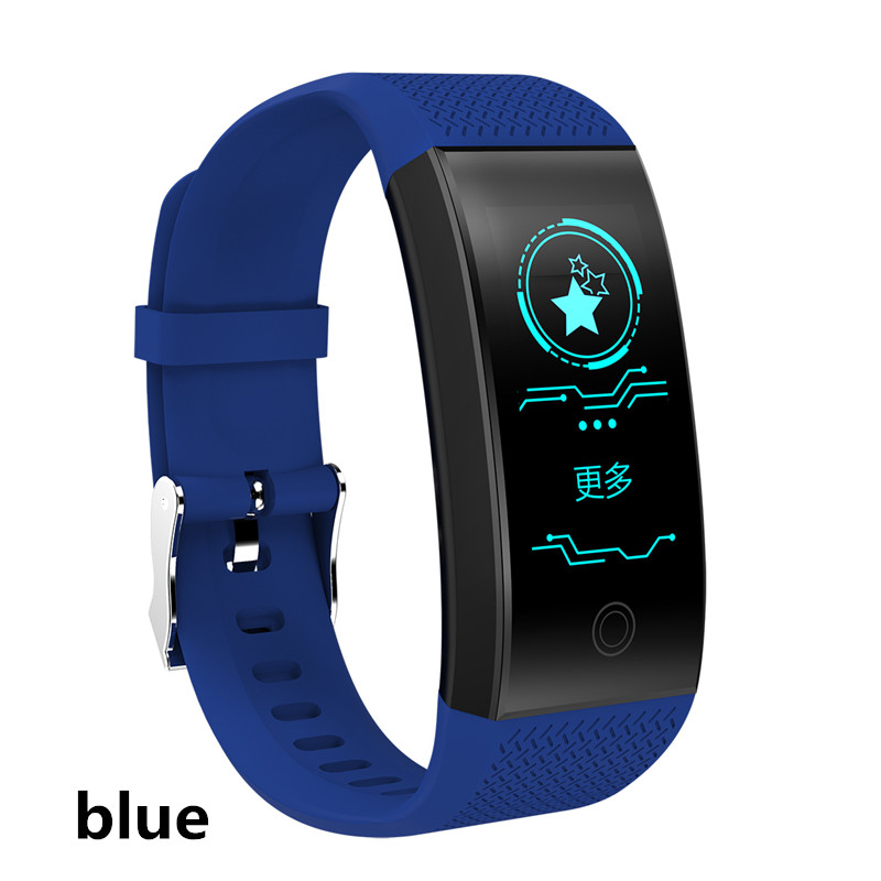 Amynikeer  qw18 smart-armband fitness-armband herzfrequenz schlafüberwachung schritt uhr armband  ip68 wasserdichtes sport-smartband: Blau