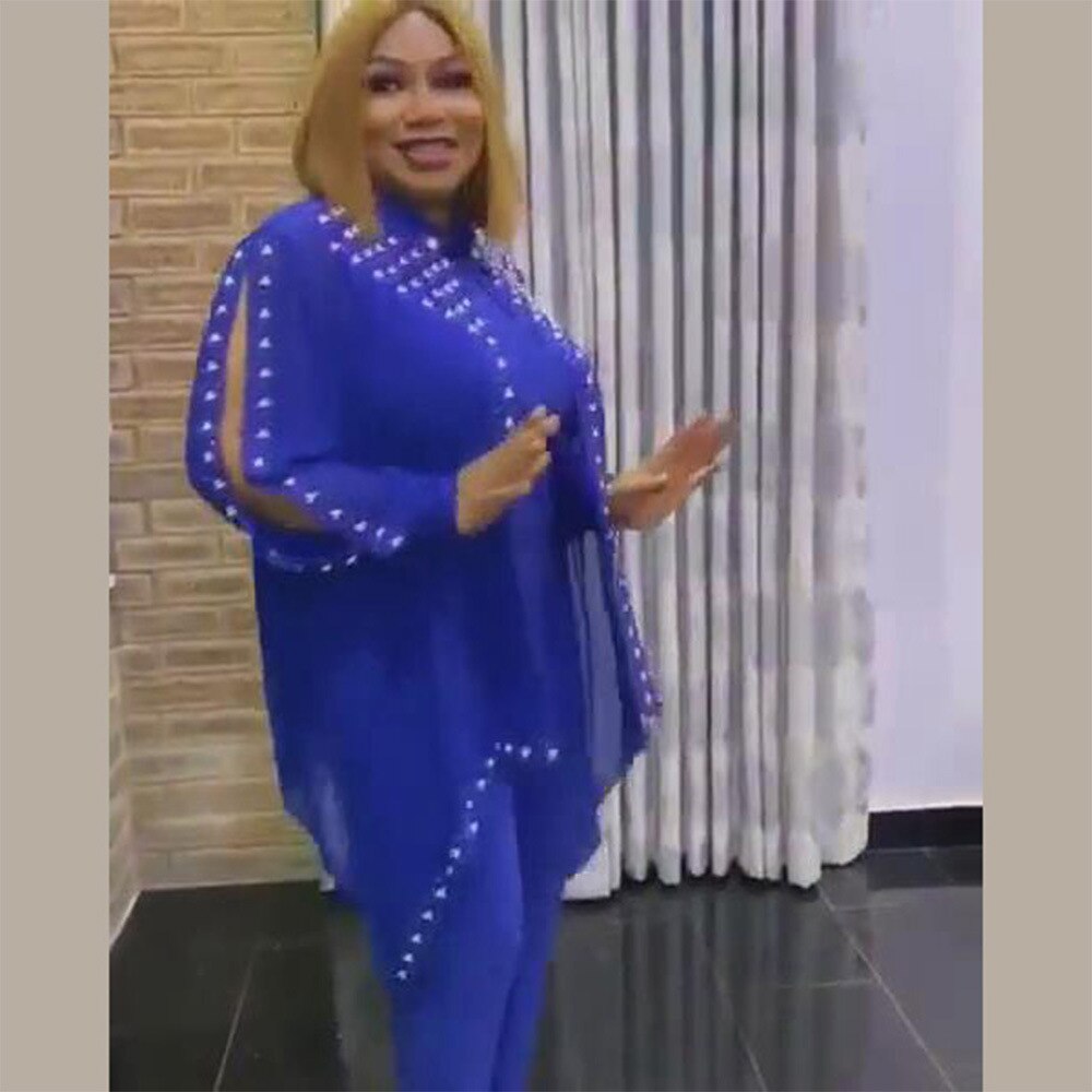 3 Piece Set Africa Clothes African dashiki Suit ( Top inner And pants) Elastic Plus Size african suit