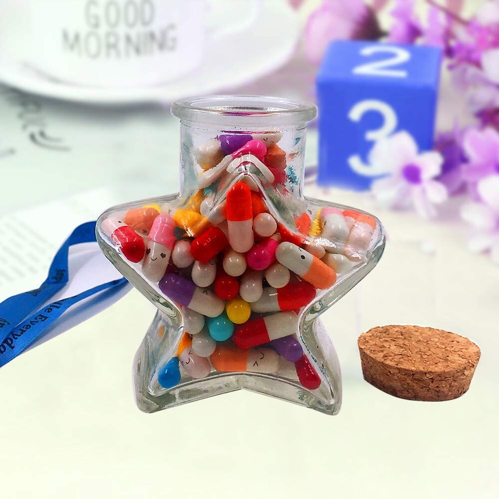 Mini papier de message mignon en capsule, pour lettre d'amour, pour des de noël avec souhait, de couleur claire, 100 pièces par lot: A