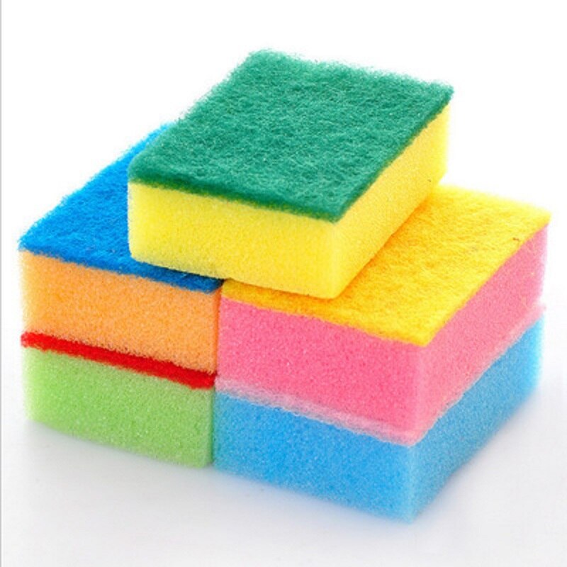 10Pcs Kitchen Accessories Sponge Cleaning Tools Kitchen Supplies Rags Gadgets Scouring Pad Microfiber Tableware Cleaning Cloth T