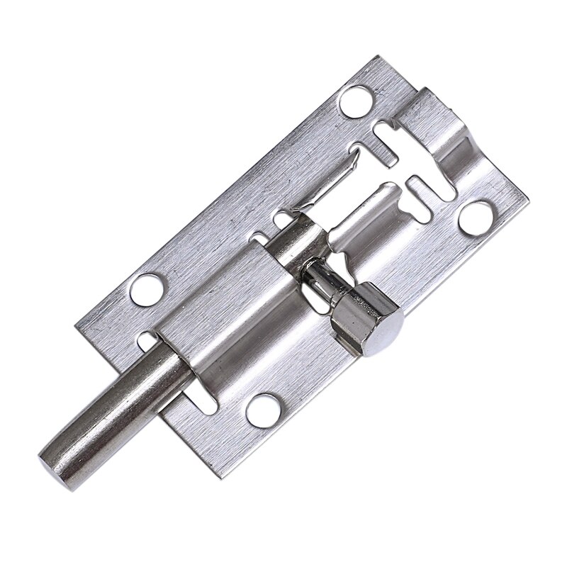 5Pcs 2 Inch Lengte Rvs Deurslot Sliding Lock Barrel Bolt Zilver