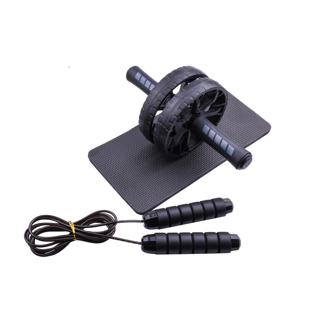 Xc-tewatwo rodillo de rueda Abdominal con soportes de empuje-ups cuerda de salto Ab rodillo mano fortalecedor entrenador muscular equipo de Fitness