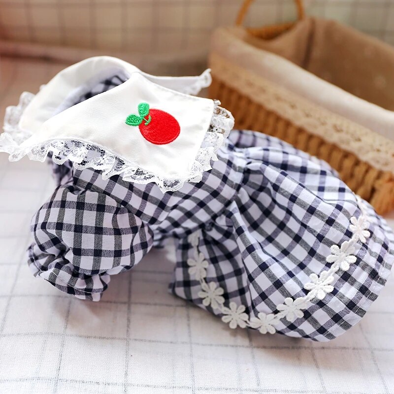 Hond Kleding Puppy Hond Teddy Schnauzer Pommeren Chihuahua Bichon Hond Schattig Huisdier Kleding Casual En Comfortabele Rode Apple Rok
