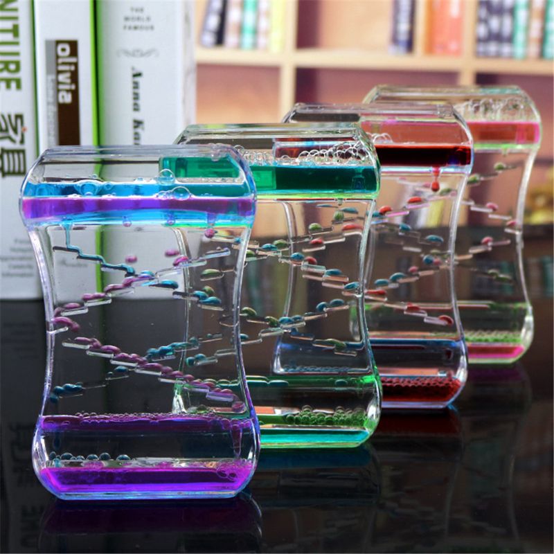 Anti Stress Fidget Toy Two-color Oil Ladder Liquid Water Sensory K1MA
