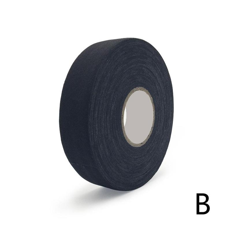1 stück sporttape, hockeytape, eishockeytape, transparent, schläger, golf, verschleißfest, ball, nicht klebend, hohe haftkraft, rutschfest ,  w3 5: Schwarz