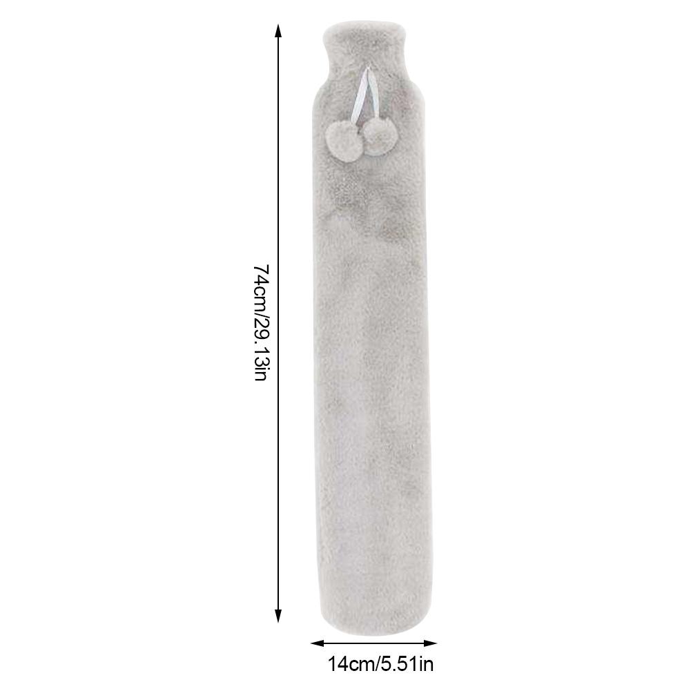 74 x 14cm lange vandflasker taske pink grå aftageligt betræk ekstra lang gummi vandflaske talje håndfodvarmer
