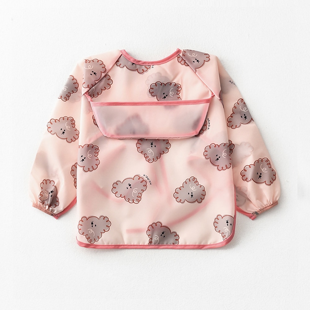 Schattige cartoon baby slabbers waterdichte kleurrijke baby slabbers met lange mouwen kinderen schort met lange mouwen overall voedingsslabbetjes: 2 / S 6-18m
