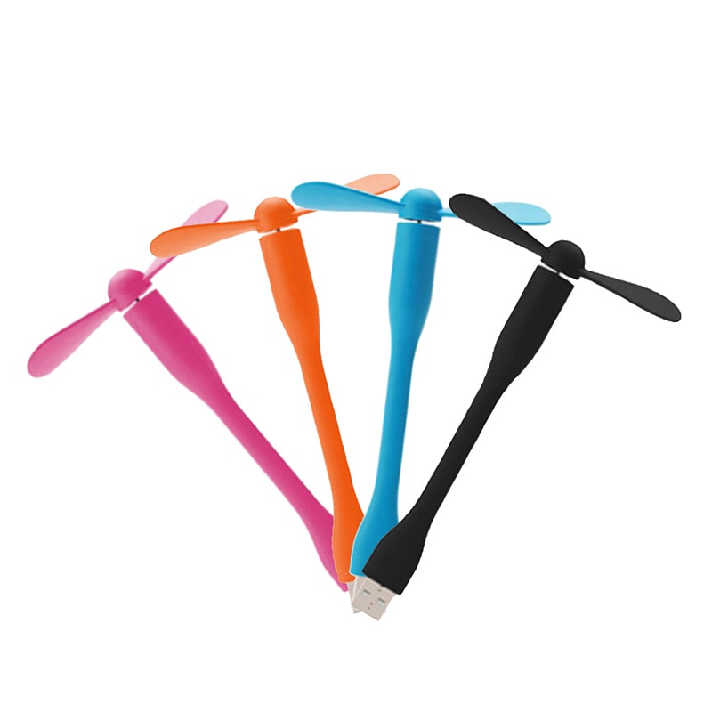 Mini USB Fan USB Gadgets Bendable removable USB Cooler Cute Portable Flexible Low power for Power bank PC laptop Summer