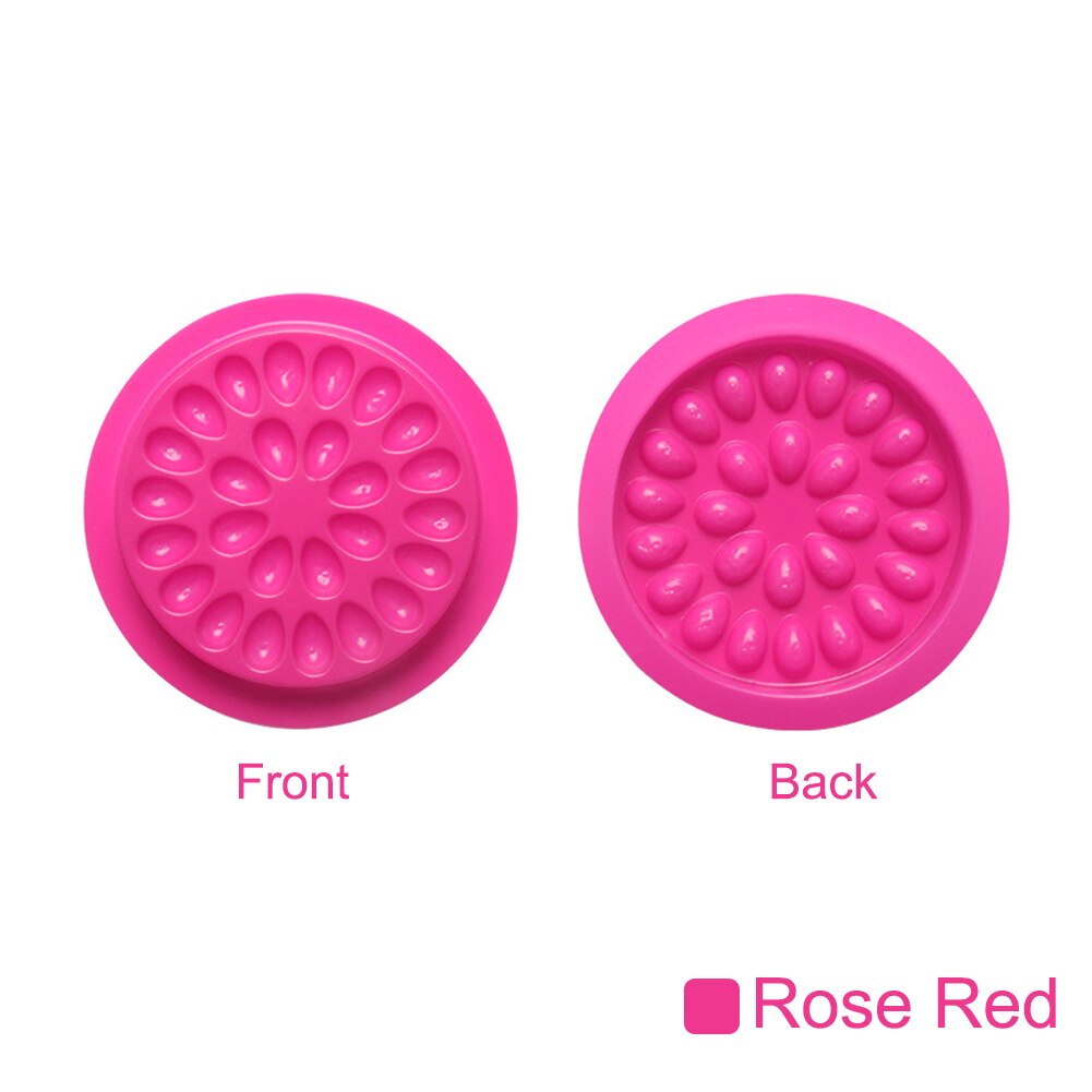 10 stücke Kleber Dichtung Pad Für Wimpern Verlängerung Transparent Kleber Halter Wimpern Kleber Kunststoff Kleber Palette Paste Eeyelash Werkzeuge: Rose red