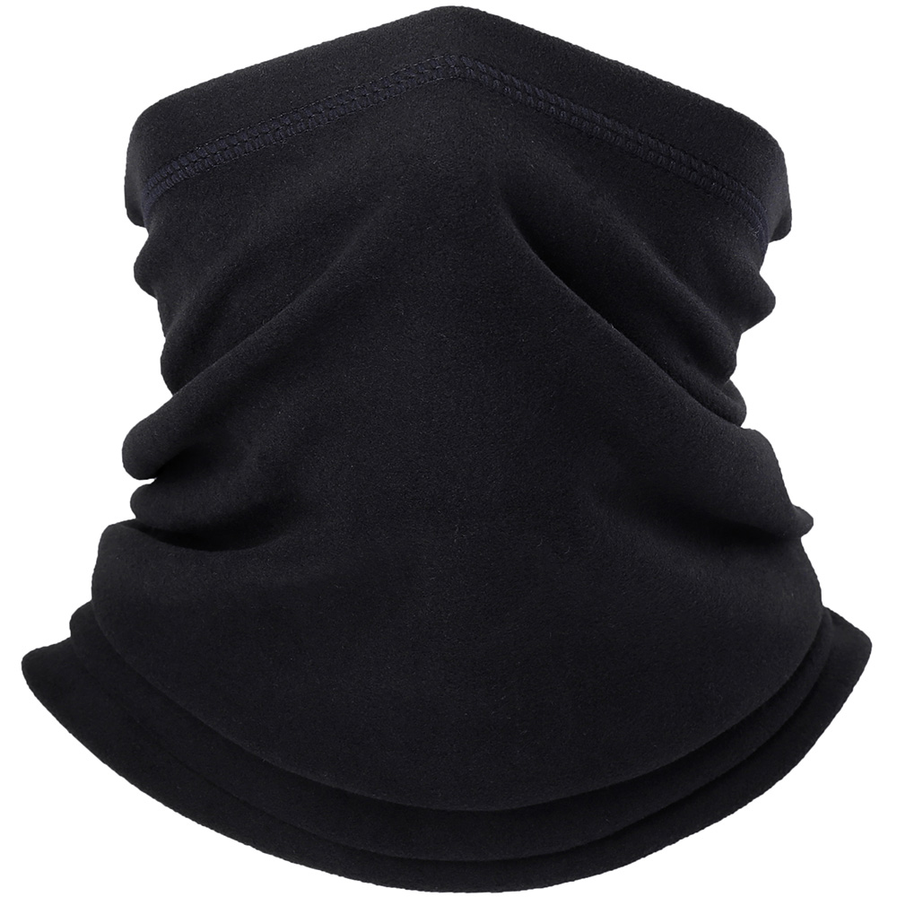 Windproof Fleece Warm Bandana Solid Color Face Mask Scarf Ski Hiking Snowmobile Neck Warmer Gaiter Headband Men Women Winter: 001