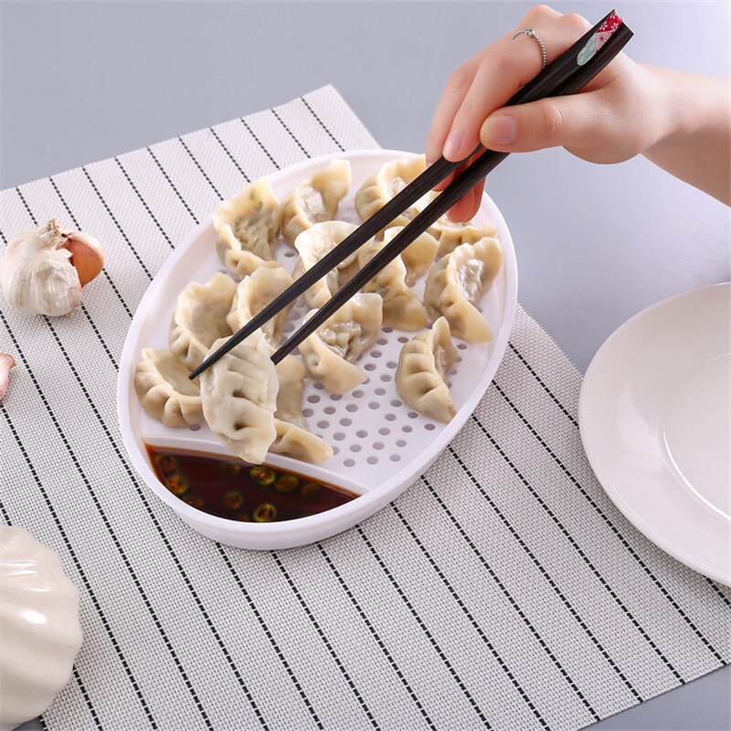 Kitchenace 1pc plast kjøkken dreneringsplate til dumplings kinesisk dumpling jiaozi retter praktisk dumpling container gagets