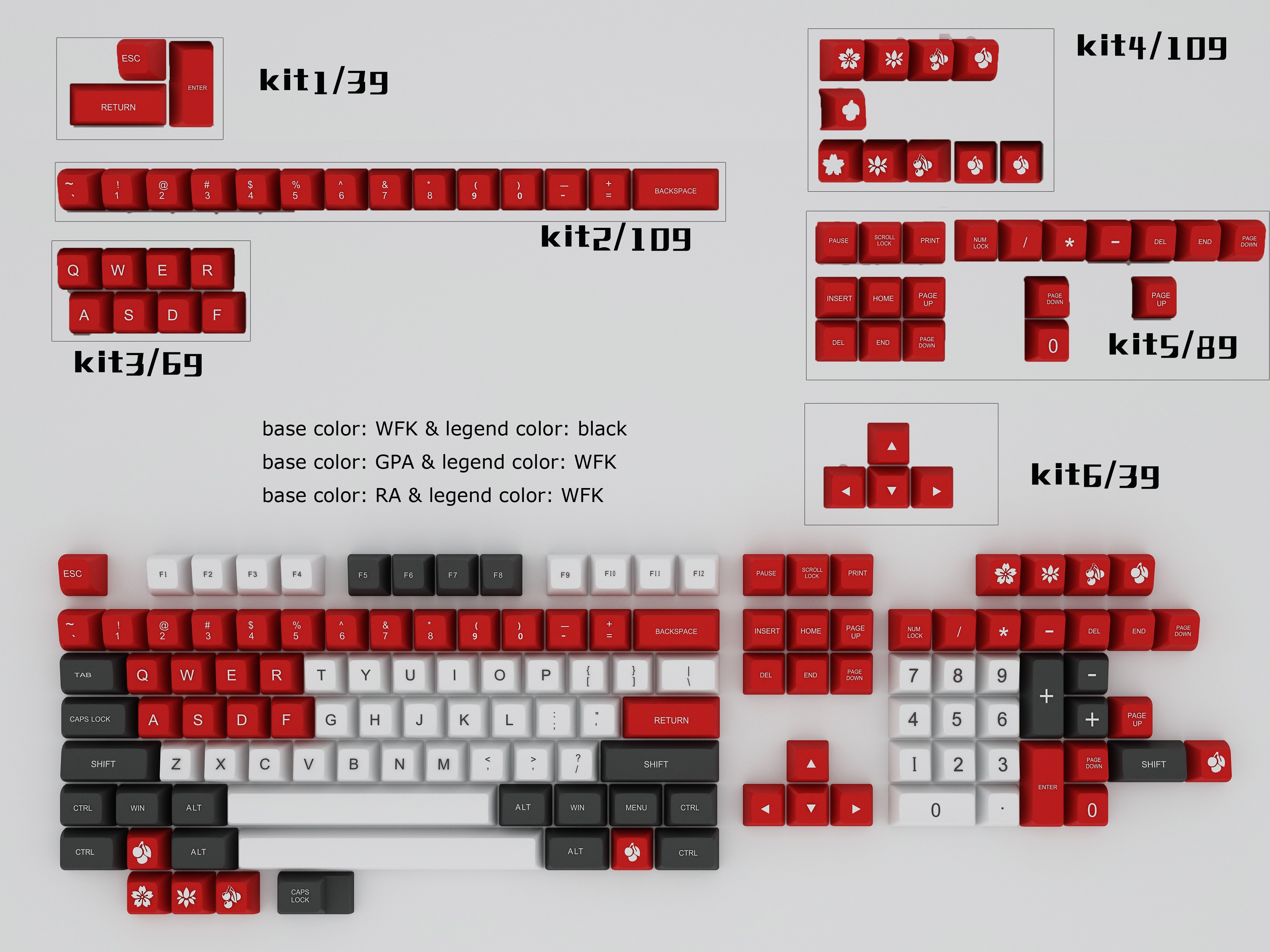 Maxkey keycap SA height two-color injection molding ABS material basic kit for mechanical keyboard